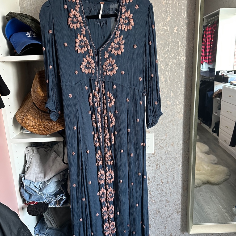 Floral Embroidered Maxi Dress